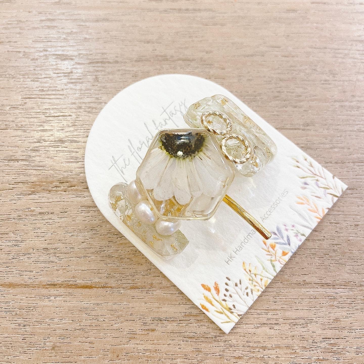 | OC03 𝔹𝕃𝔸𝕌𝕊𝔼𝔼 | 押花淡水珍珠U型髮插