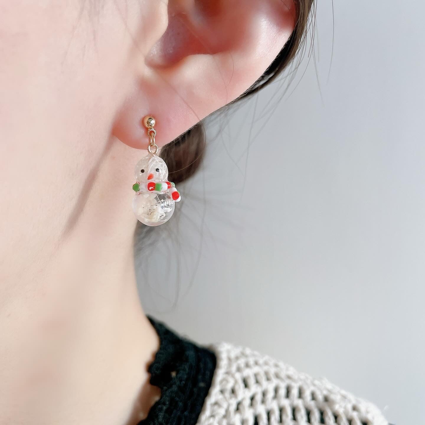 | NO13 ℕ𝕌ℝ𝔼𝕄𝔹𝔼ℝ𝔾 | 簡約聖誕樹/雪人款 耳環