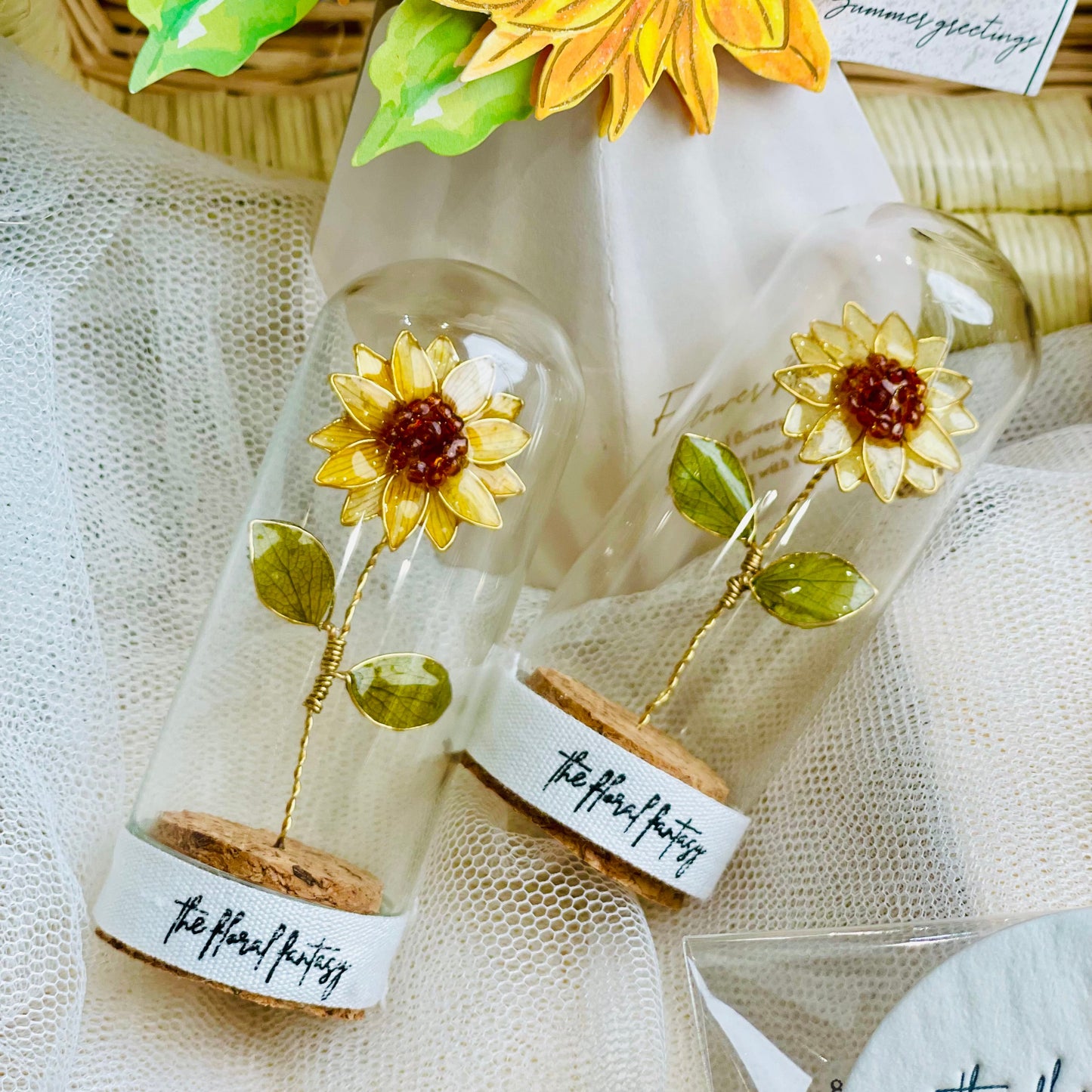 | AU31 ℍ𝔼𝕃𝕀𝕆𝕊 | 銅線太陽花胸針小擺設